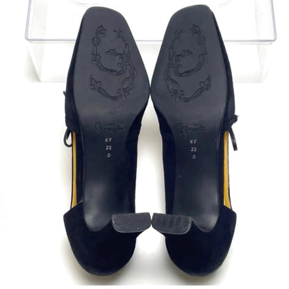 GINZA Kanematsu Pumps 23cm Black Suede