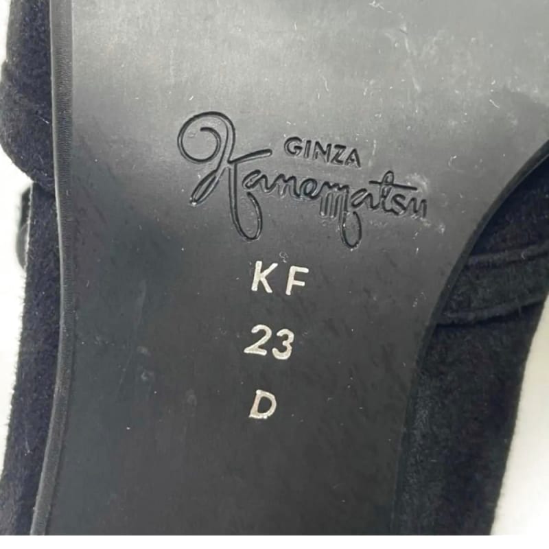 GINZA Kanematsu Pumps 23cm Black Suede