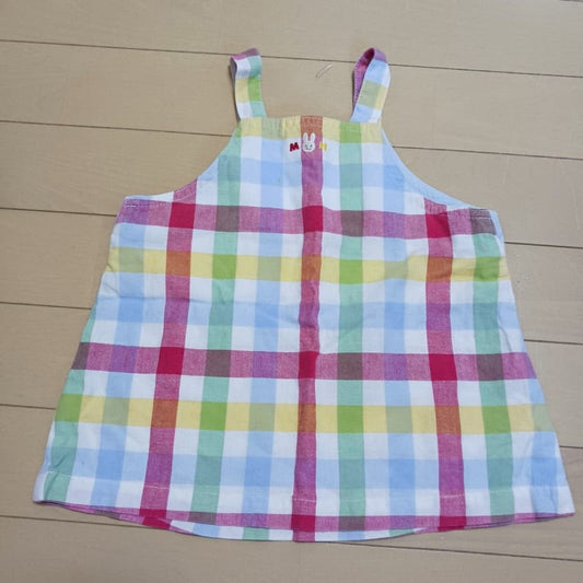 Miki House Checkered Overalls 80cm Multicolor
