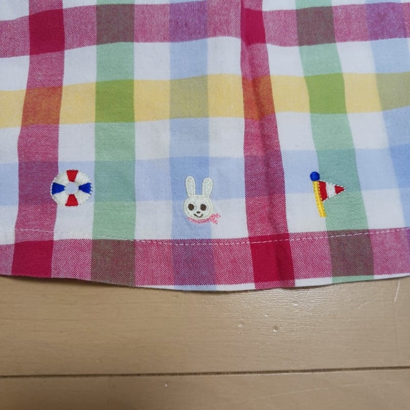 Miki House Checkered Overalls 80cm Multicolor