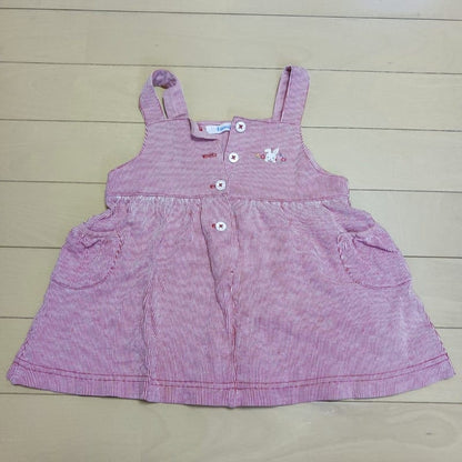 Familiar Baby Dress Red Stripe Rabbit