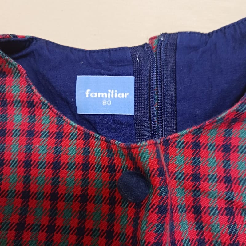 Familiar Checkered Dress 90cm