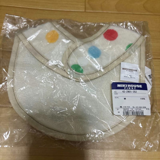 Miki House Dot Pattern Bib Baby Bib