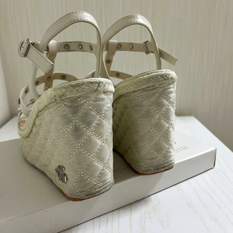 Michell Macaron Quilted Wedge Sandals 24.5cm L