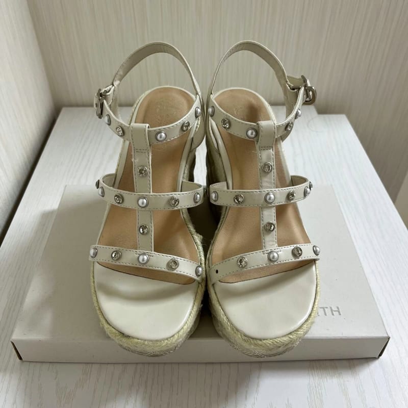 Michell Macaron Quilted Wedge Sandals 24.5cm L