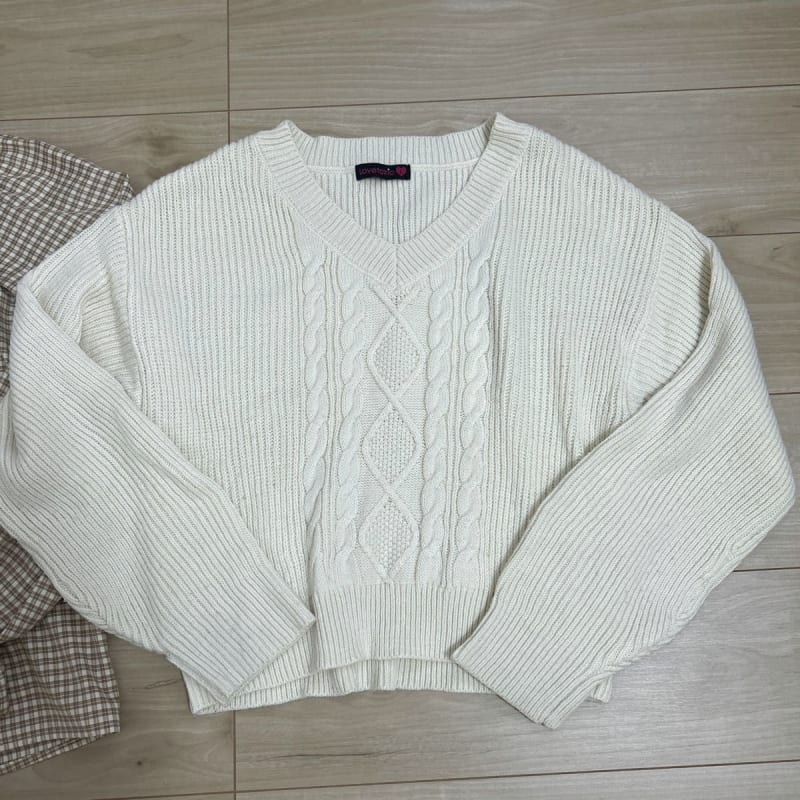 Love Toxic Cable Knit Blouse Set 2 Pieces Size 160