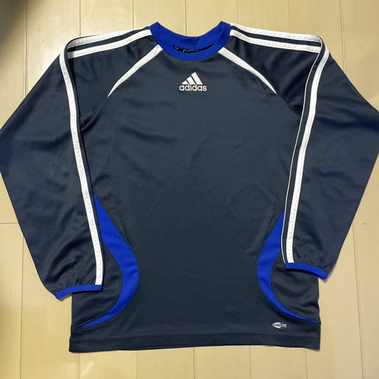 Free Shipping Adidas Long Sleeve Shirt 150cm Black/Blue
