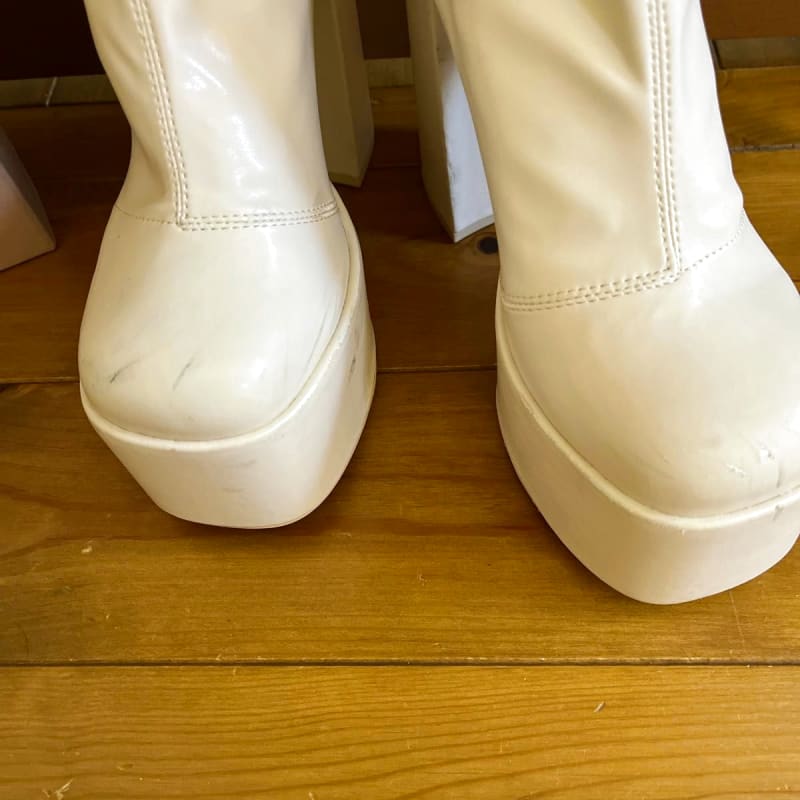 Darich Platform Long Boots White with Box
