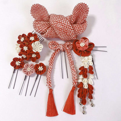 Silk Tsumami Zaiku Hair Ornament Shichi-Go-San Handmade