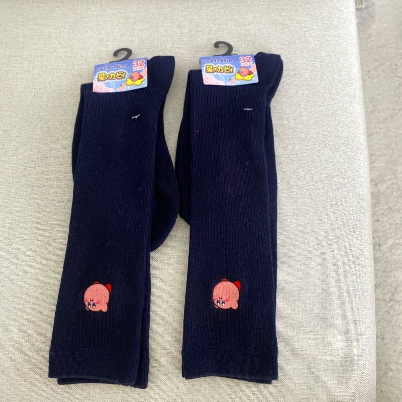 Kirby Navy High Socks Set of 2 23-25cm New