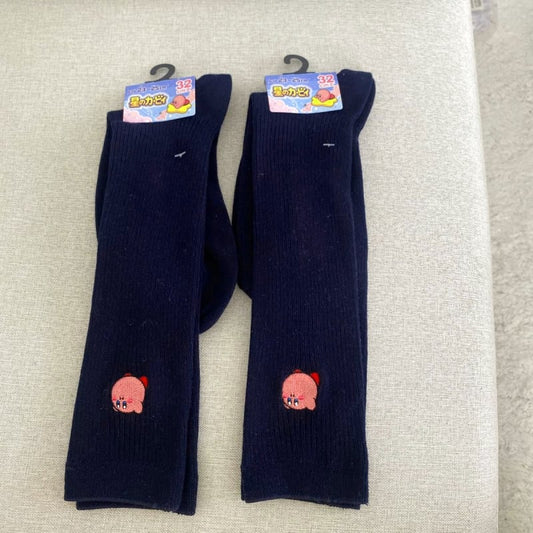 Kirby Navy High Socks Set of 2 23-25cm New