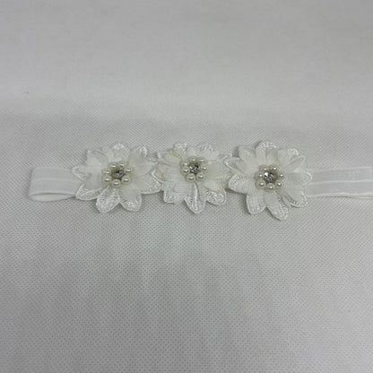 Baby Hairband Headband Flower White