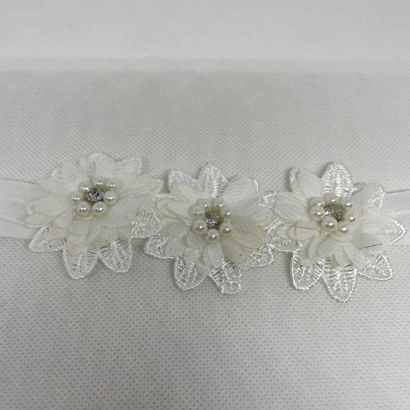 Baby Hairband Headband Flower White