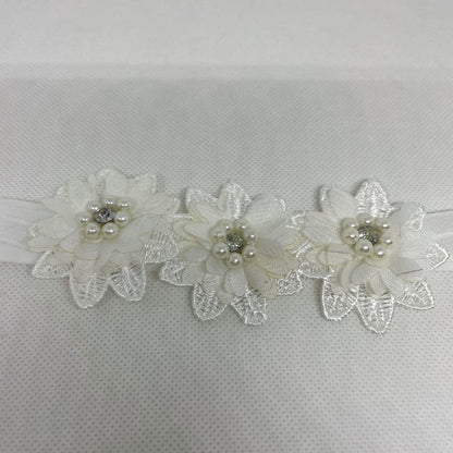 Baby Hairband Headband Flower White