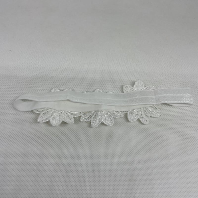 Baby Hairband Headband Flower White