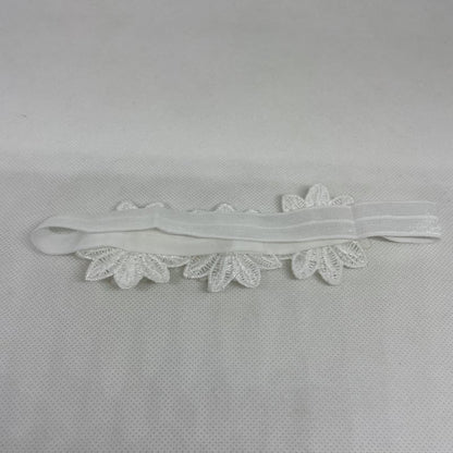 Baby Hairband Headband Flower White