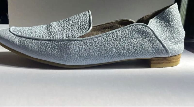 Ginza Kanematsu Leather Loafers Light Blue 24.5cm