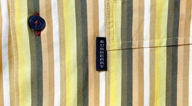 Burberry Black Label Striped Dress Shirt M Size