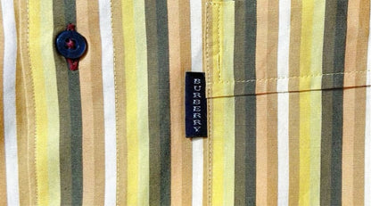 Burberry Black Label Striped Dress Shirt M Size