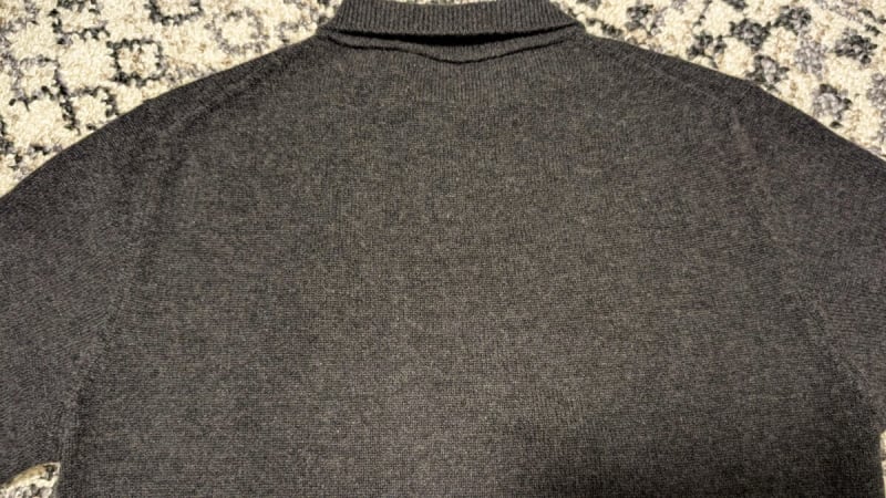 Corgi Cashmere Polo Shirt Charcoal Gray Size M