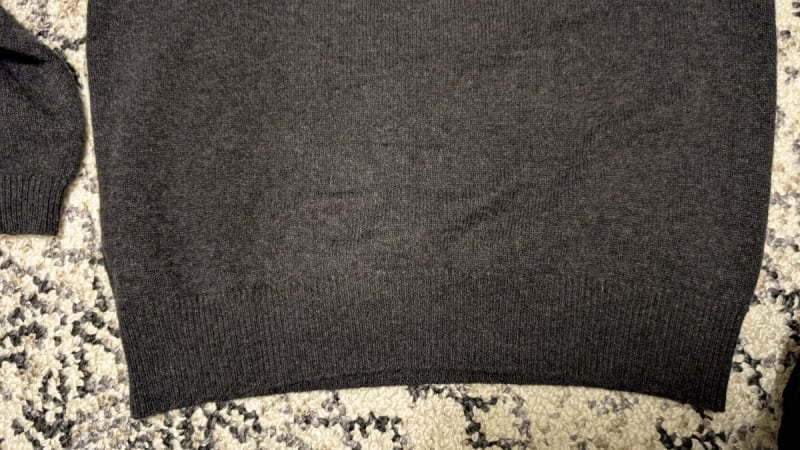 Corgi Cashmere Polo Shirt Charcoal Gray Size M