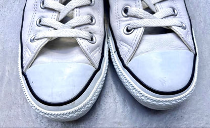 White Leather Converse All Star Low Cut 26.5cm