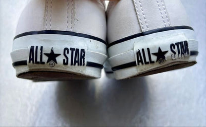 White Leather Converse All Star Low Cut 26.5cm