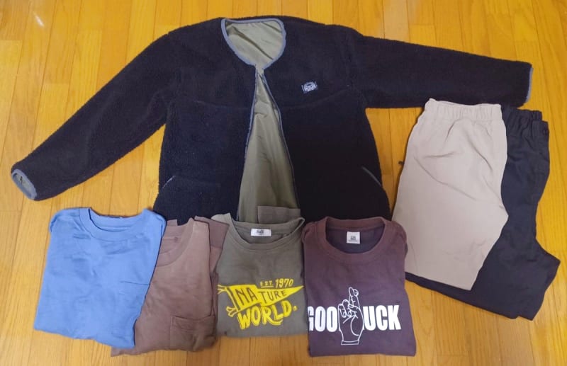 Boys' Clothing Set 7 Items Long Sleeve T-Shirt Reversible Jacket Pants