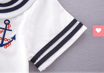 Amber Mimi Hat Attached Marine Sailor Romper 80cm