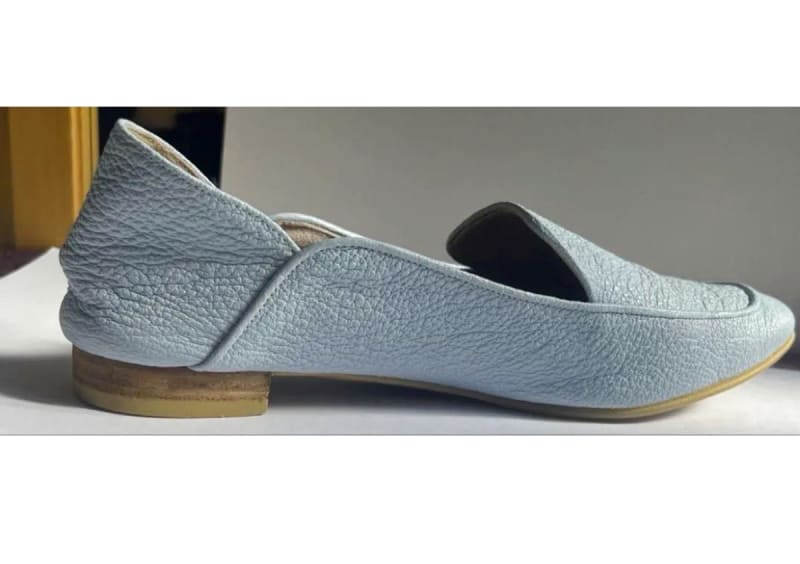 Ginza Kanematsu Leather Loafers Light Blue 24.5cm