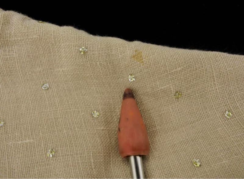 Michel Klein 100% Linen Sparkle Dot Shirt Size 38 Beige