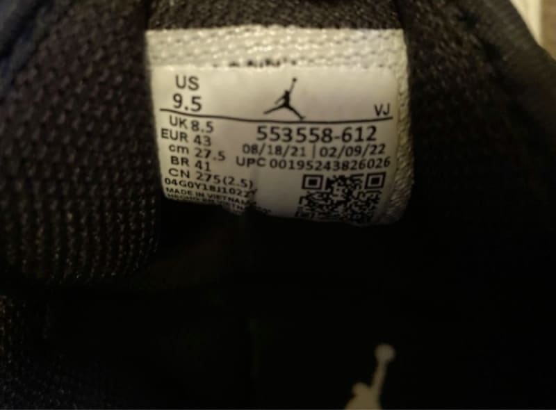 Nike Air Jordan 1 Low Bred Toe 27.5cm
