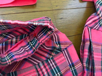 Pink Crop Top & Check Skirt Twin Set