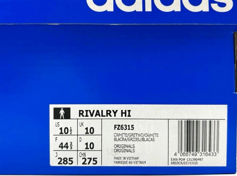 Adidas Originals Rivalry Hi 28.5cm Sneakers