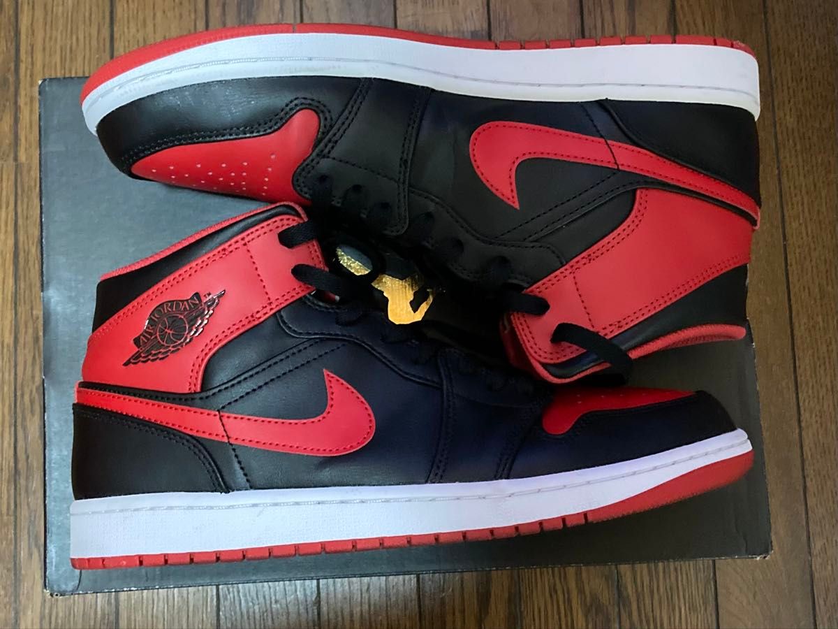 Nike Air Jordan 1 Mid Bred Toe 29cm Used