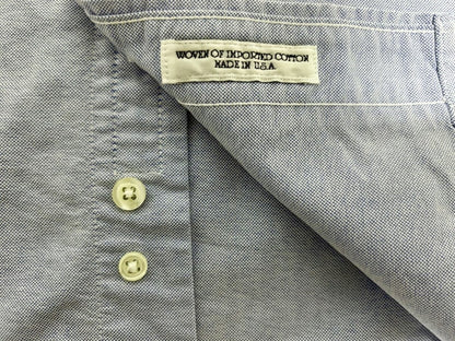 Free Shipping Individualized Shirts Oxford Button-Down Shirt 14H S Blue Vintage