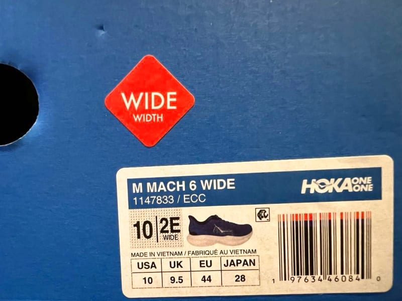 Hoka Mach 6 Wide Running Shoes 28.0cm