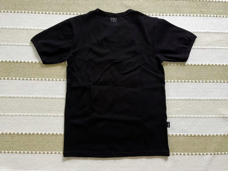 Avirex Henley Neck T-Shirt Black Men's L