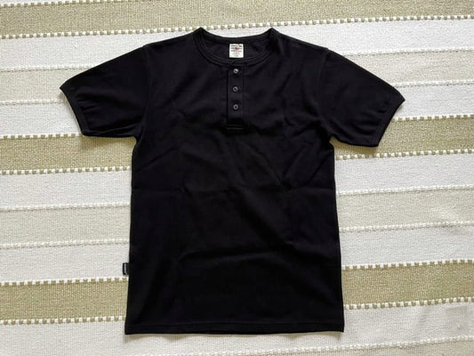 Avirex Henley Neck T-Shirt Black Men's L