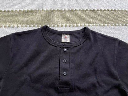 Avirex Henley Neck T-Shirt Black Men's L