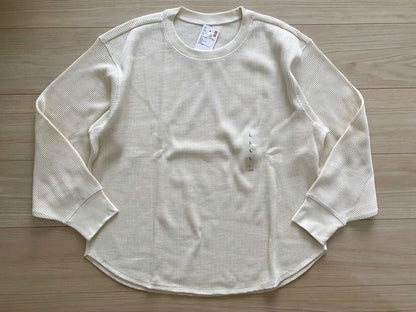 Uniqlo Waffle Cool Neck Long Sleeve T-Shirt Size L