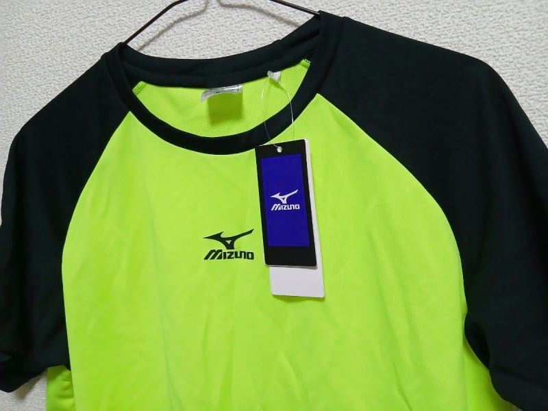 New Mizuno T-Shirt M Size Safety Yellow