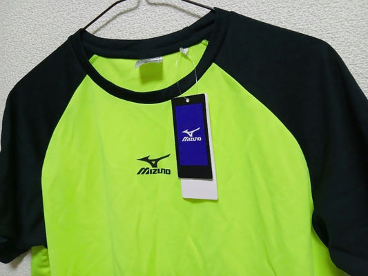 New Mizuno T-Shirt M Size Safety Yellow