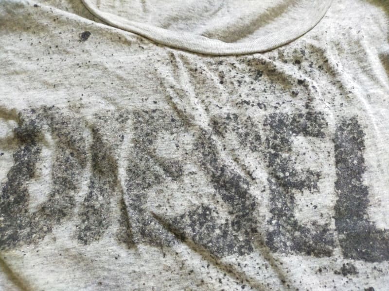 DIESEL T-Shirt Glitter Logo Gray