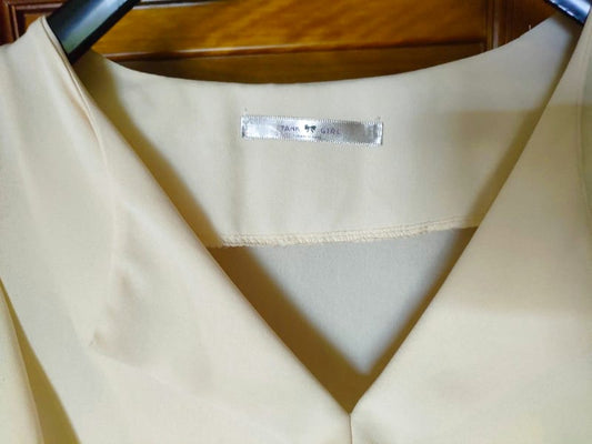 Long Sleeve Blouse Pink Beige