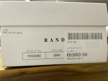Randa Monogram Ribbon Loafers Gray LL