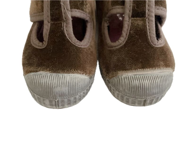 Cienta Velour T-Strap Shoes 23 Marron