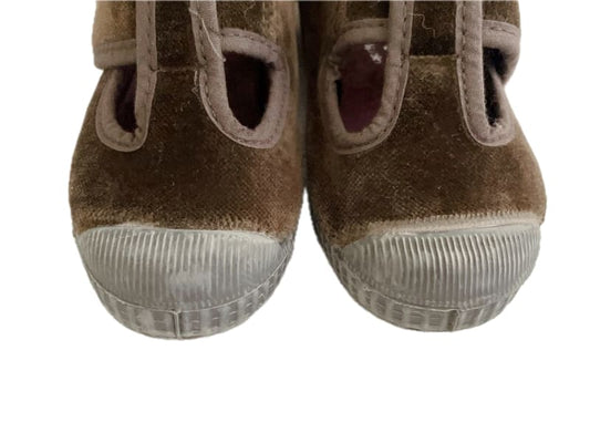 Cienta Velour T-Strap Shoes 23 Marron