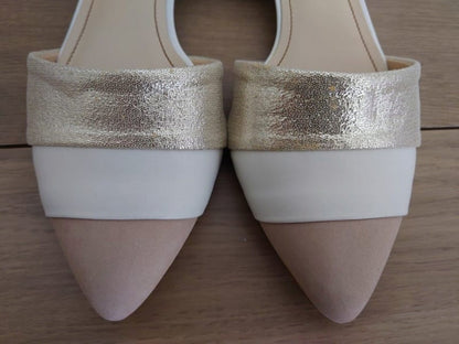 Diana Flat Shoes Pumps Gold Beige