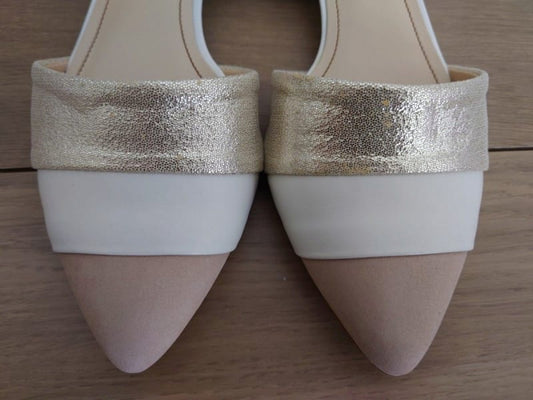 Diana Flat Shoes Pumps Gold Beige
